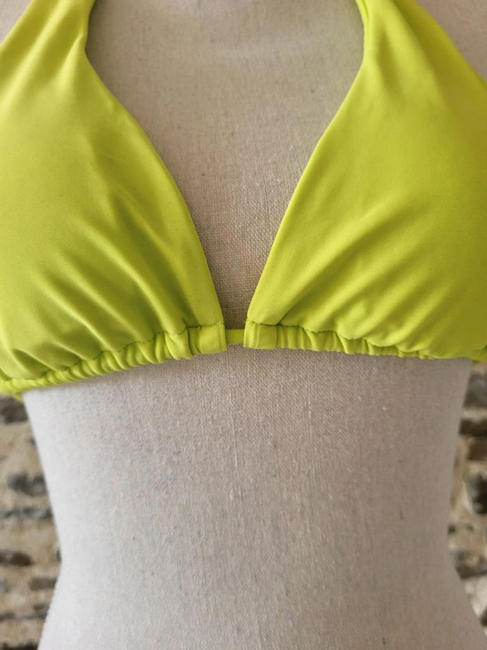Haut de maillot de bain 2 pièces vert anis Pimkie Taille S - photo numéro 2