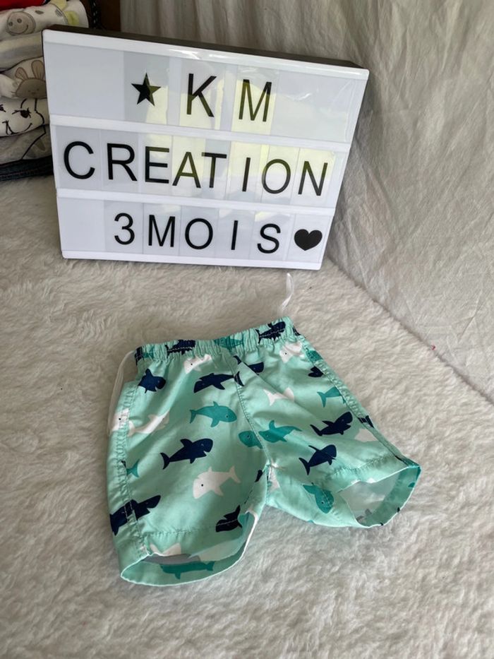 Short de bain 3 mois