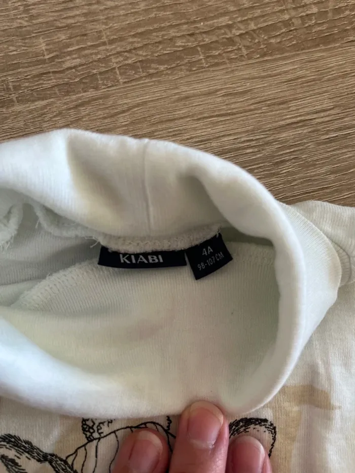 T-shirt col roulé blanc - photo numéro 2
