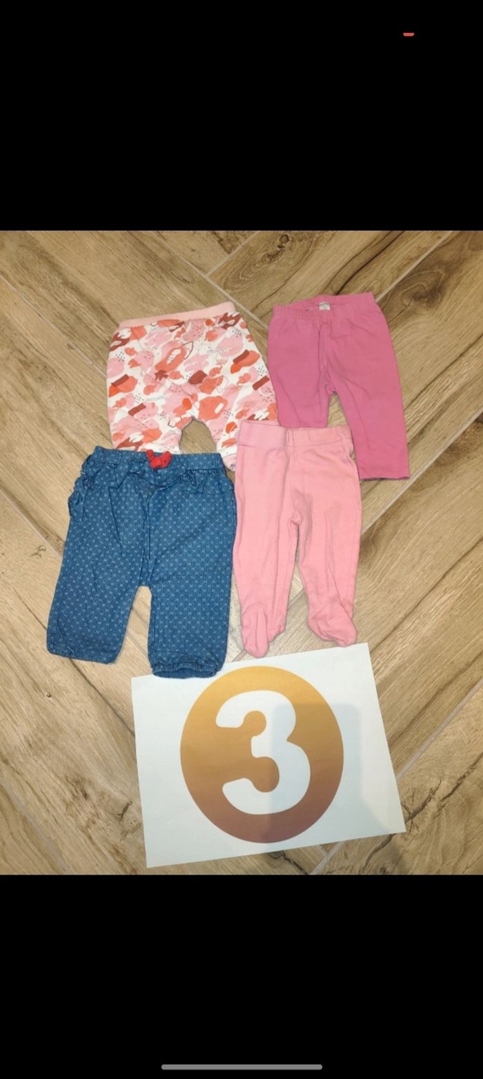 Lot ensemble 4 pantalons leggings dont un réversible doublé chaud