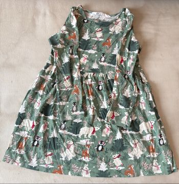 Robe t shirt kaki animaux hiver ML