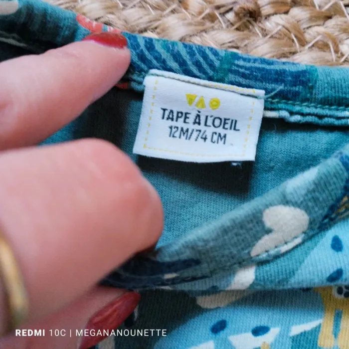 🦁 Ensemble Bébé Tape à l’œil TAO Taille 12 Mois / 74 cm – T-shirt & Jogging Léger – Parfait État - photo numéro 6