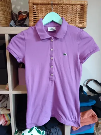 Polo lilas Lacoste t.S
