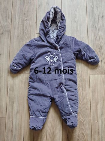 Combi pilote violette Obaïbi Taille 6-12 mois