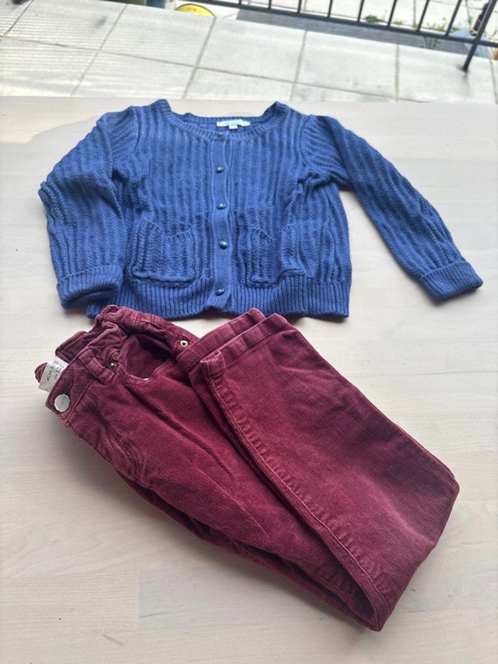 Gilet Jacadi 4 ans et pantalon