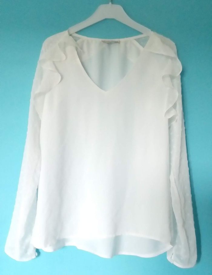 🕊 Blouse blanche plumetis taille 40 neuf Scarlet roos 🕊