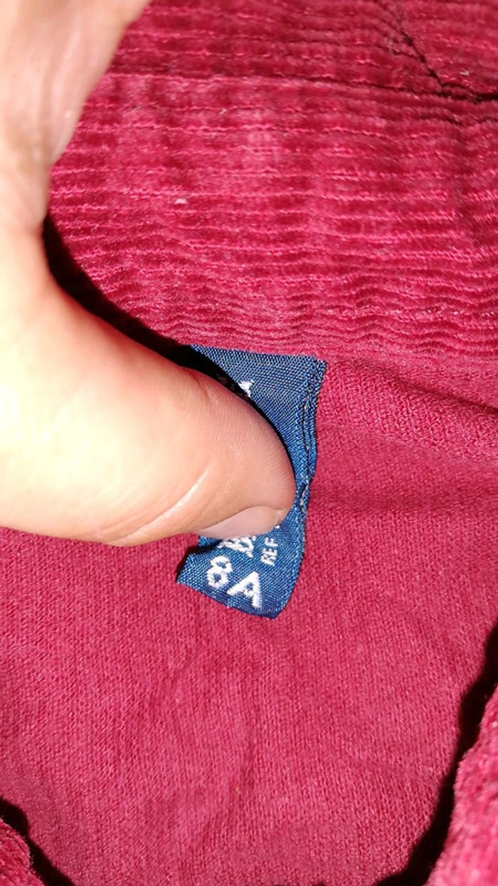 Chemise velours 8 ans - photo numéro 3