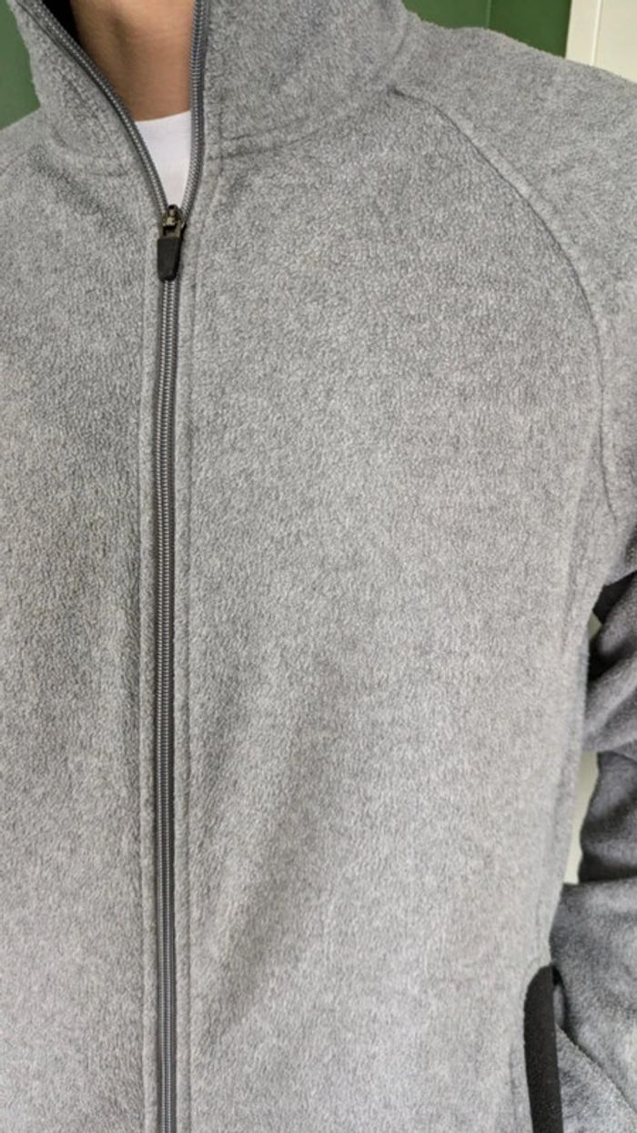 Veste polaire full zip starter gris M logo brodé - photo numéro 2