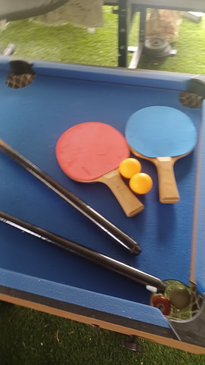 Table de jeux multifonction babyfoot riley england très bon état  table de billard pi ng ping - photo numéro 8