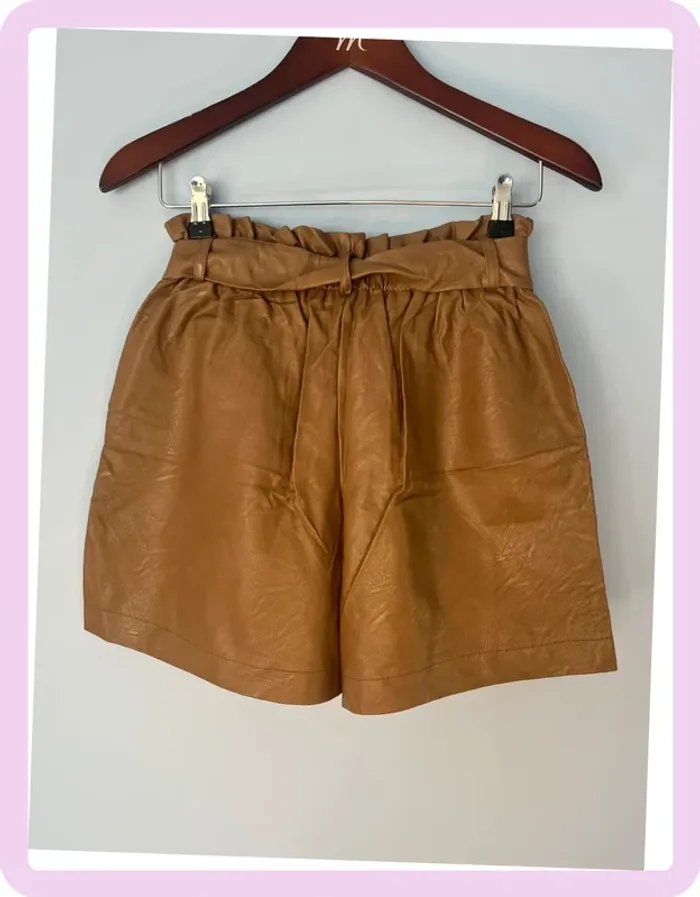 Short Imitation Cuir Marron – Sens Uniq – Taille M 🟤 - photo numéro 5