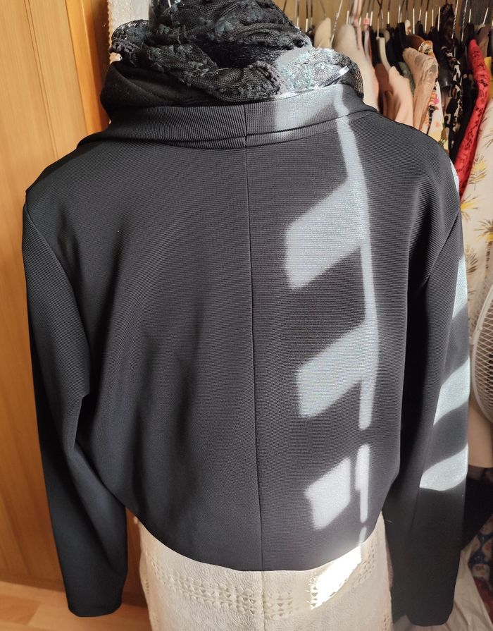 Petite veste style spencer polyester noire 44 - photo numéro 3