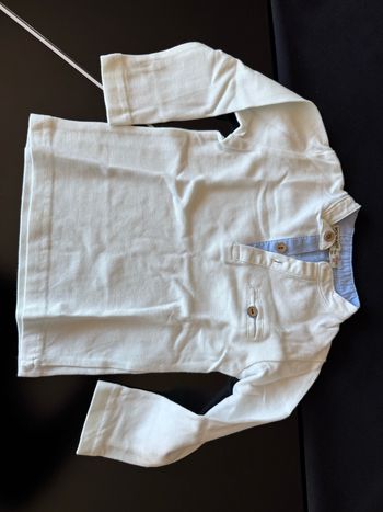 T-shirt polo blanc  12-18 mois