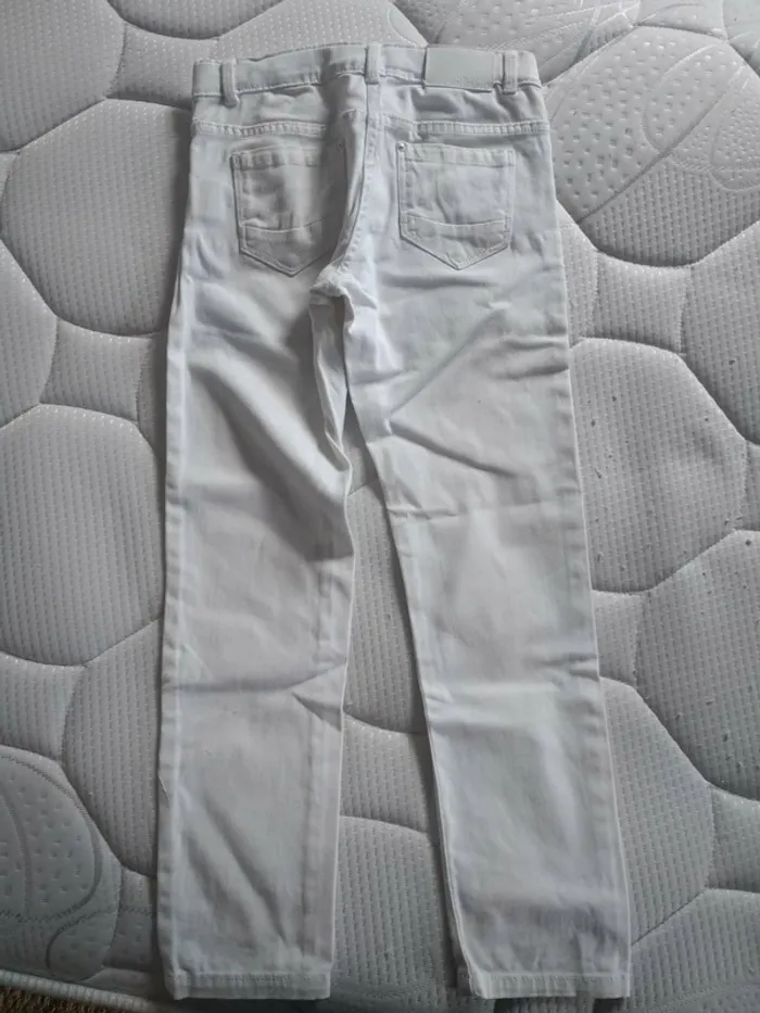 Pantalon Blanc Jean Fille 10 ans - photo numéro 3
