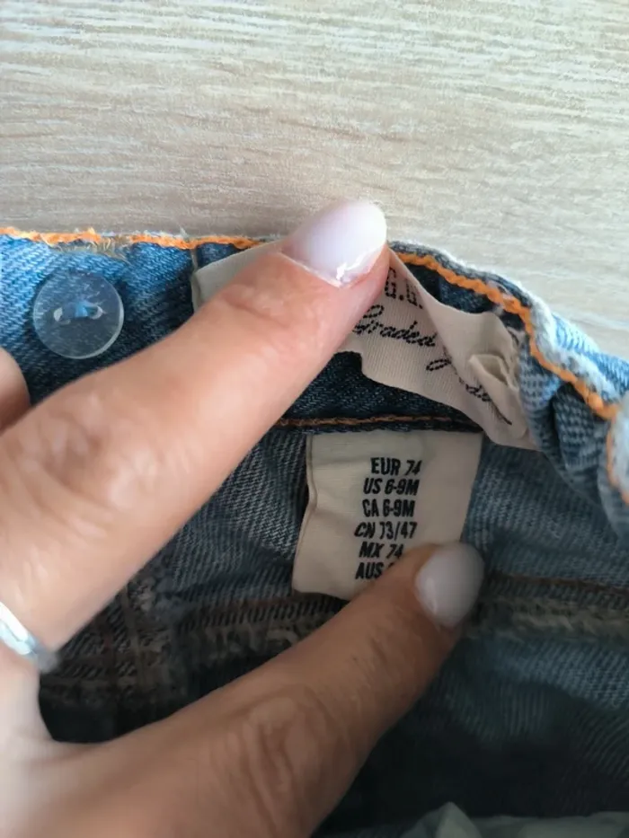 Short jean garçon h&M 74 cm 6/9 mois - photo numéro 2