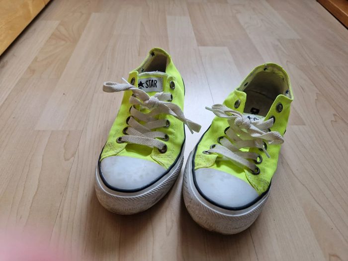 Basket Converse basse jaune fluo - photo numéro 2