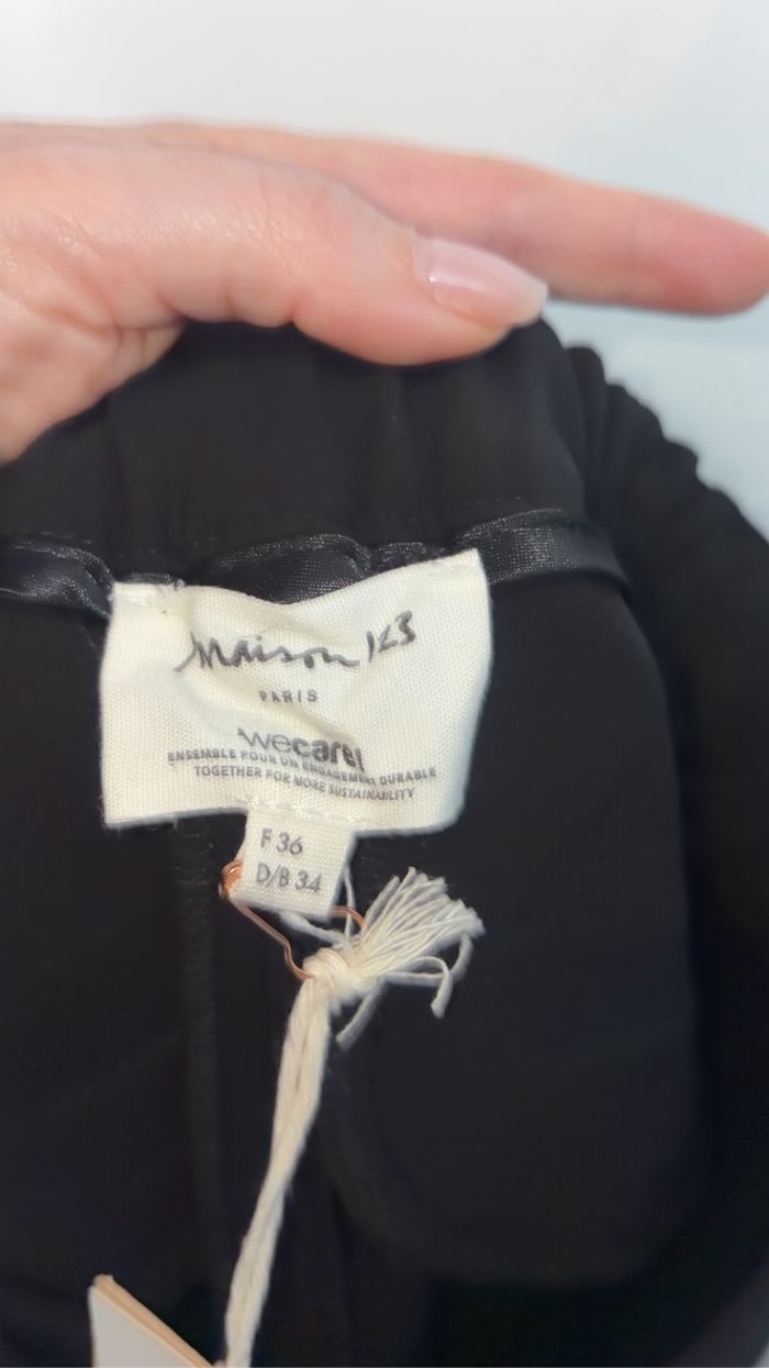 Pantalon carotte noir Maison 123 - Modèle FELIX - Neuf avec étiquette - T36 - photo numéro 5