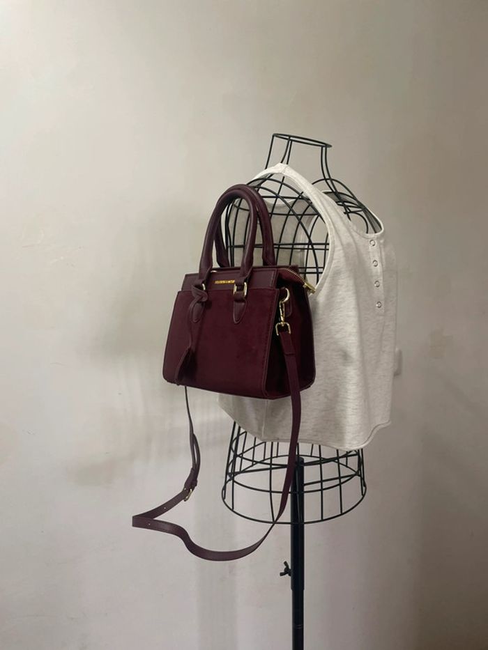 Sac Fourre-Tout Élégant Bordeaux pour Femme - Chic Couleur Unie - photo numéro 16