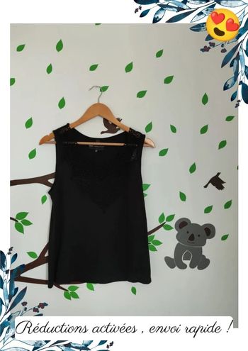 Débardeur noir femme
