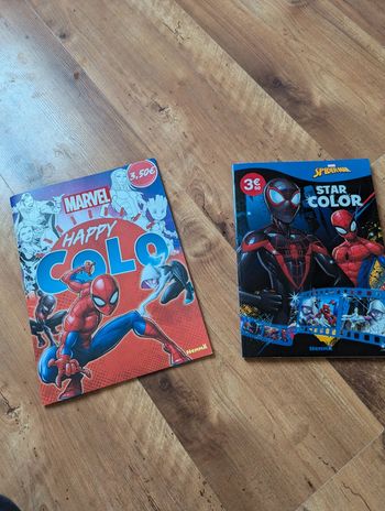 Lot de 2 livres de coloriage spiderman/Marvel