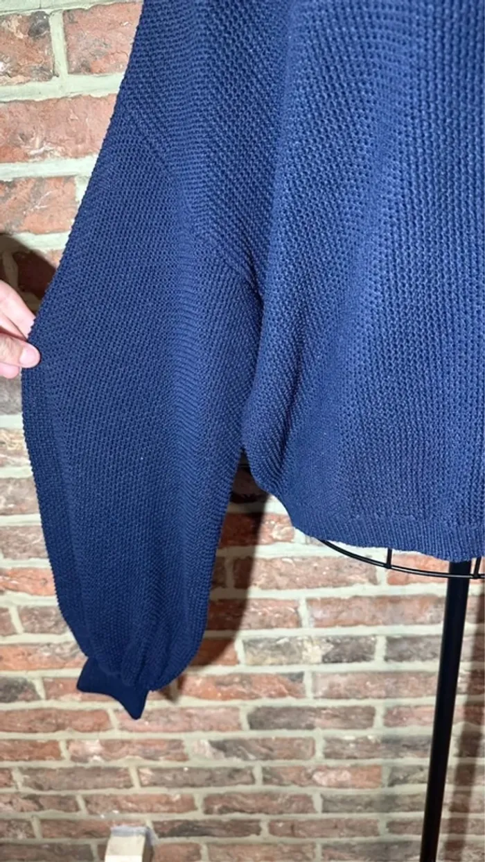 Pull bleu manches bouffantes Jennyfer Taille S / 36 - photo numéro 2