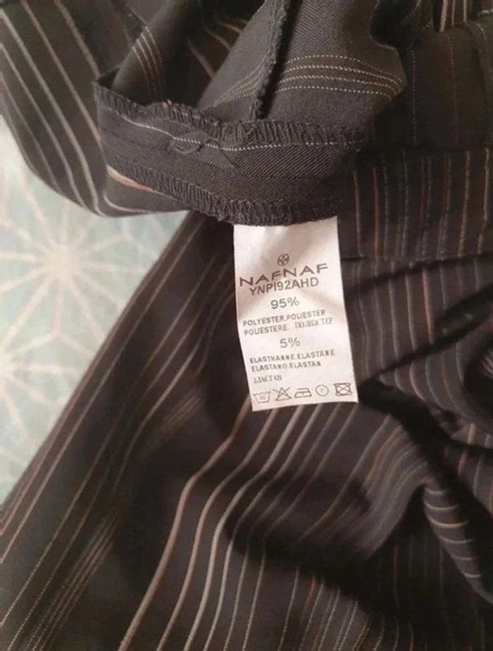 Pantalon Naf Naf noir à rayures taille 38 - photo numéro 11