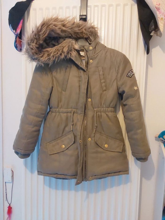 Grosse veste fourré kaki