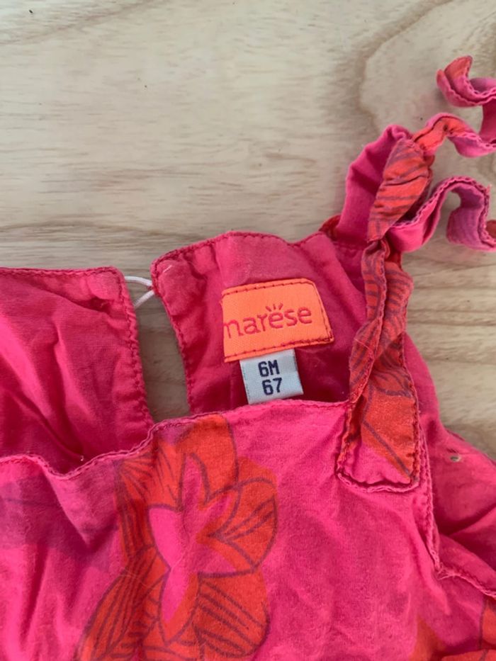 Robe bretelle marese 6 mois légère rose. - photo numéro 2