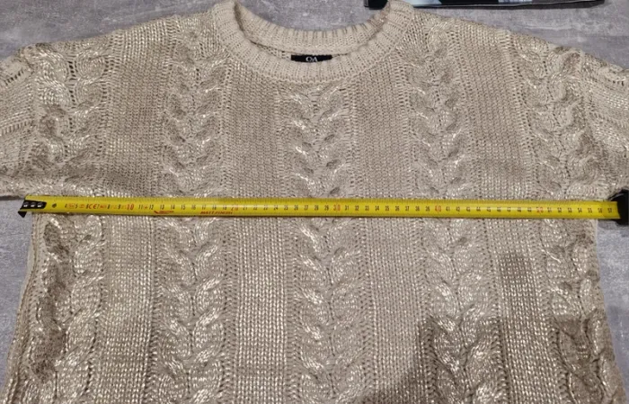 Pull doré C & A, taille grand - photo numéro 7