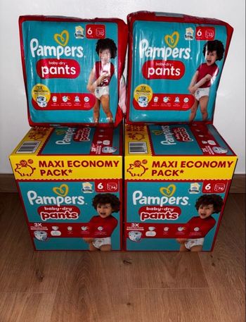 Lot de 212 couches Pampers baby-dry Pants  Taille 6