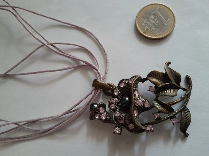 Sublime collier vintage fleur - photo numéro 3