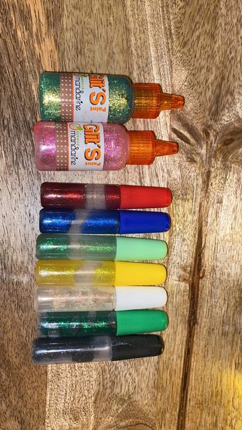Lot de 7 tubes colle à  paillettes