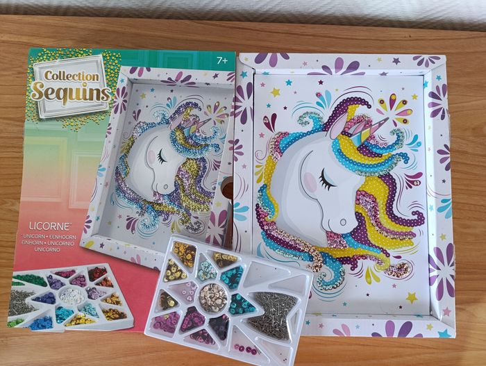 Tableau licorne sequins