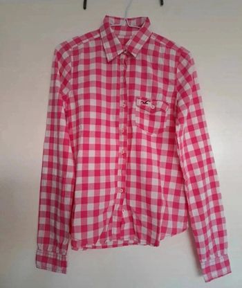 Chemise à carreaux fushia