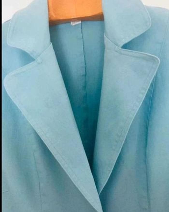 Veste turquoise Taille 40 - 44 vintage - photo numéro 2