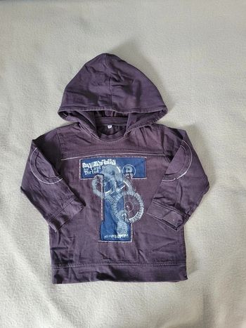 sweat à capuche captain tortue 98 cm