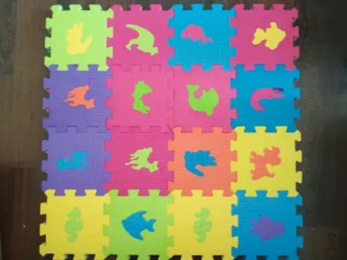 Tapis/Dalle/Puzzles en mousse - 61 pièces - Enfants - Multicolores - photo numéro 4