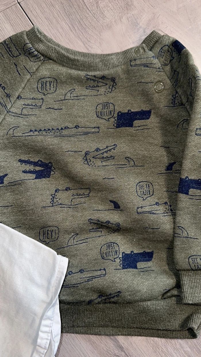 Ensemble jeans chemise sweat-shirt - photo numéro 3