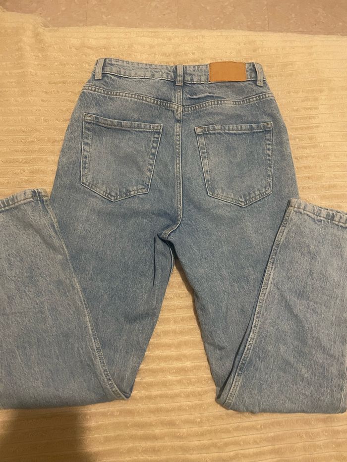 jean mom zara bleu clair taille 36 - photo numéro 3