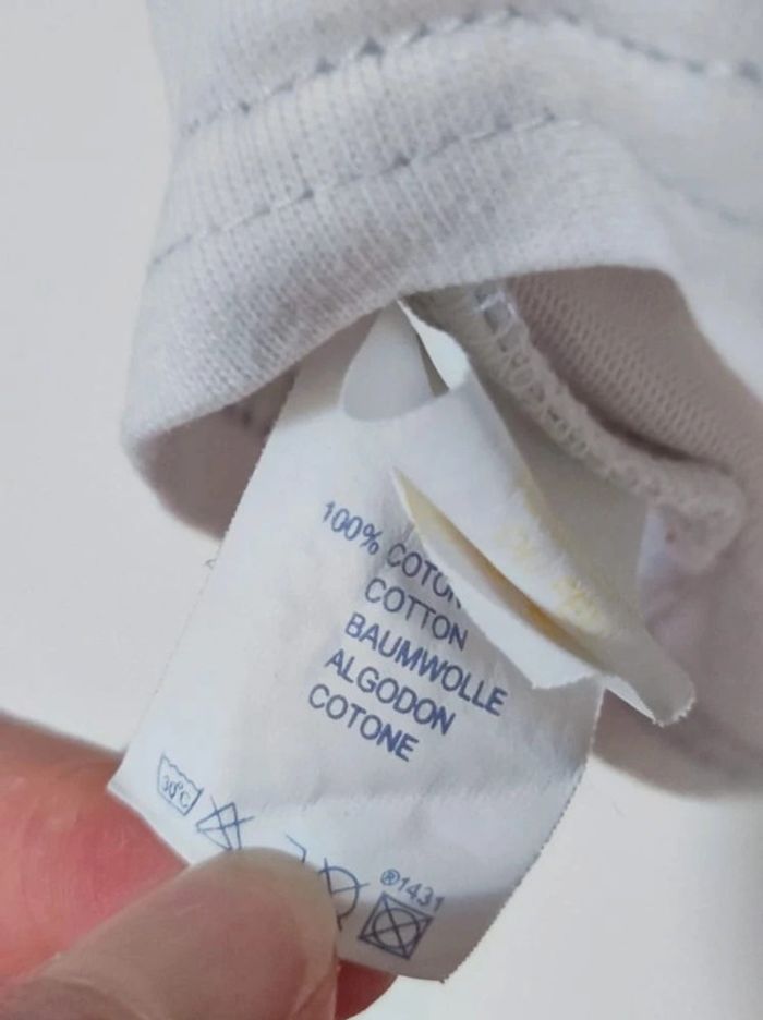 Tee-shirt manches longues gris blanc rouge Aubisou - photo numéro 6