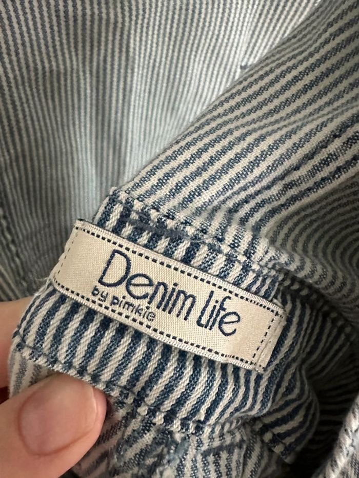 Salopette short à rayure, taille 38, pimkie, très bon état - photo numéro 4