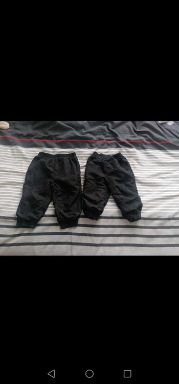 Lot 2 pantalons en toile doublé