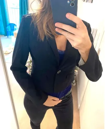 Veste blazer noir taille 38 la City by jcl ceremonie