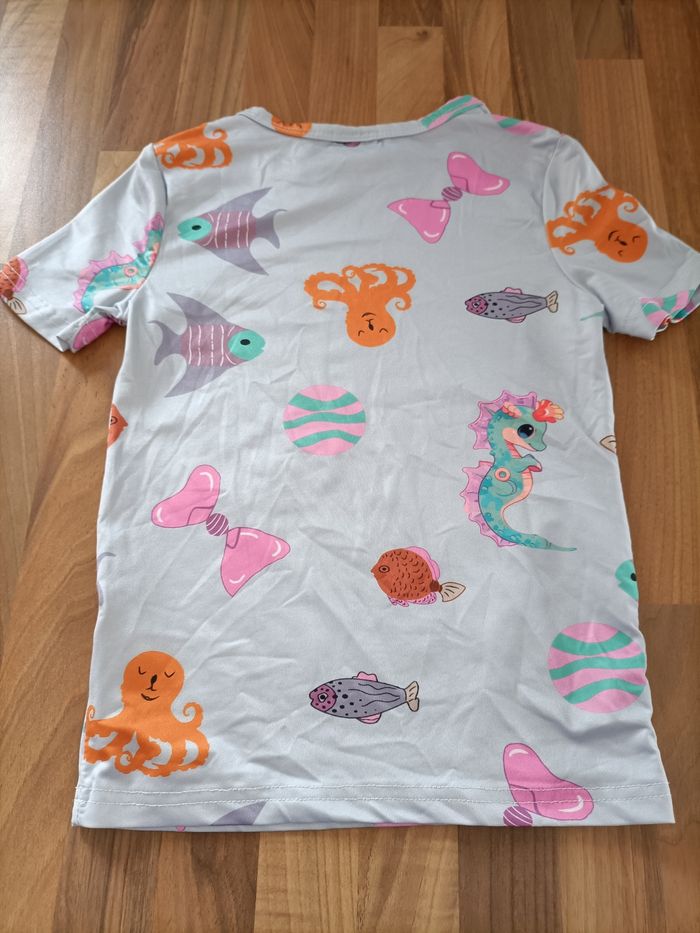 Ensemble pyjama 6 ans shein animaux de la mer violet - photo numéro 7