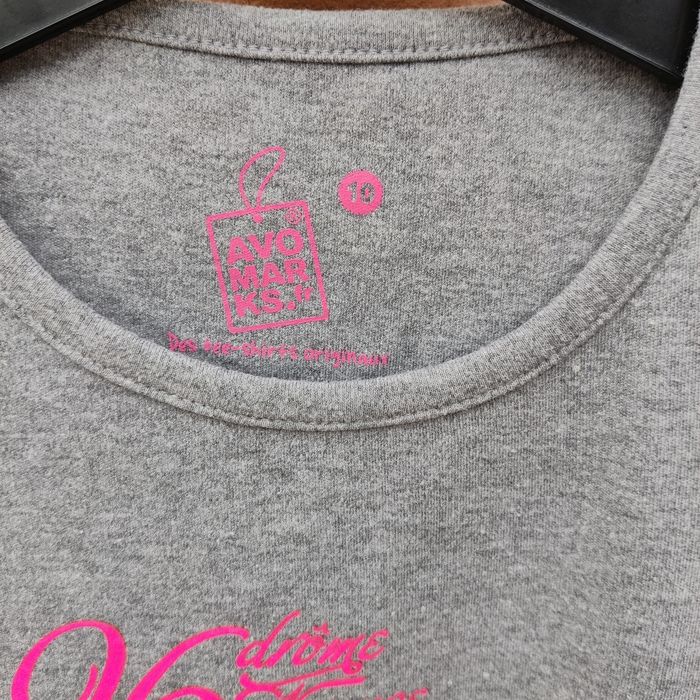 T-shirt fille 10 ans gris "Avomarks" neuf - photo numéro 4