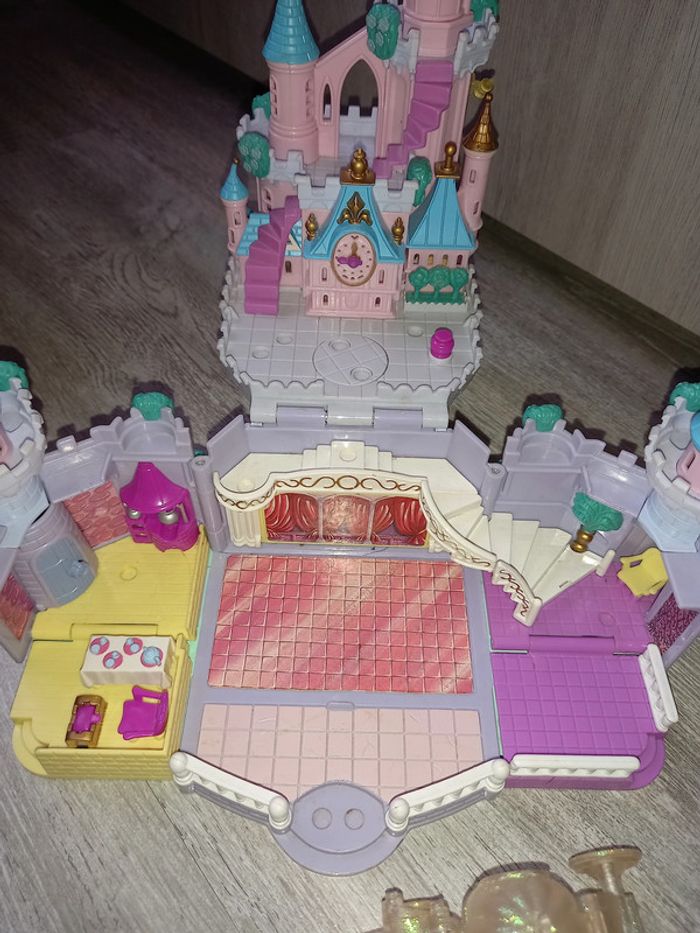 polly pocket vintage chateau de cendrillon avec personnages - photo numéro 3