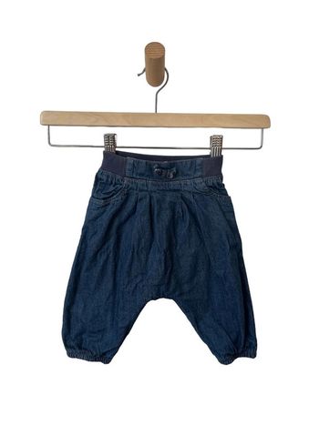 Pantalon confortable bleu denim coupe sarouel - Obaïbi 6 mois (68cm)