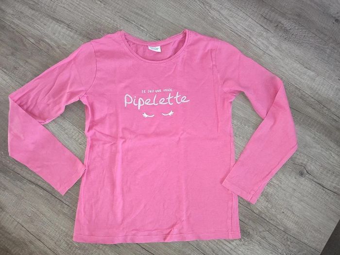 T shirt 10 ans Tape à l'oeil " Je suis une vraie pipelette"