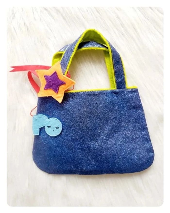Petit sac à main fille paillettes et feutrine