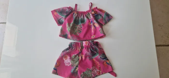 Ensemble fleuri été short