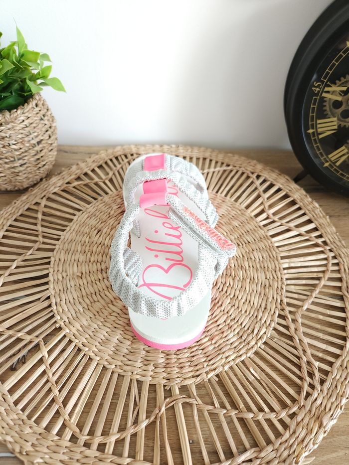 Sandales à bride arrière Argentée/Rose fushia Billieblush Pointure 35 - photo numéro 4